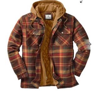 MEN'S MAPLEWOOD HOODED FLANNEL SHIRT JACKET